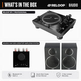 Reloop RP-7 Pro 7in Vinyl Turntable System with Amplifier and FR Speaker Bundle
