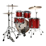 TAMA Starclassic Walnut/Birch 4-Piece Shell Pack w/ 22-Inch Bass Drum (Garnet Red Sparkle, Carton A) - 3