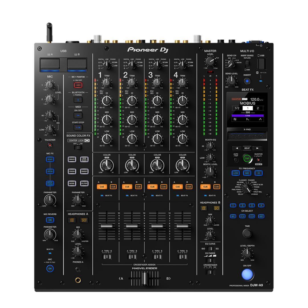 Pioneer DJ DJM-A9 4-Channel Professional DJ Mixer (Black) with Flight Case - 4