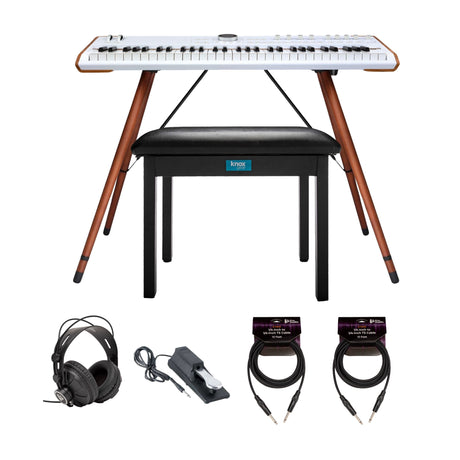 Arturia Astrolab Avant-Garde 61-Note Semi-Weighted Stage Keyboard (White) Bundle