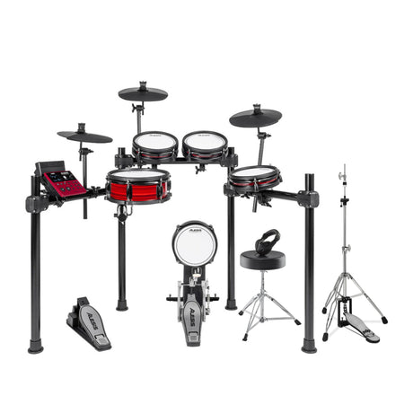 Alesis Nitro Ultimate 8-Piece Electronic Drum Kit with Throne, Headphones, and Hi-Hat Stand Bundle