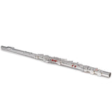 Silber & Co. C Flute (Silver) with 16 Closed Keys and Carrying Case - 3