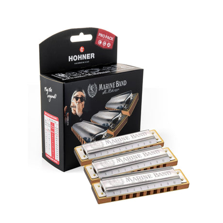 Hohner Marine Band 1896 Pro Pack 3-Piece Diatonic Harmonicas