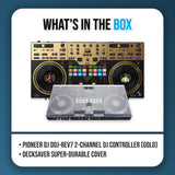 Pioneer DJ DDJ-REV7 Professional DJ Controller Bundle with Decksaver Cover