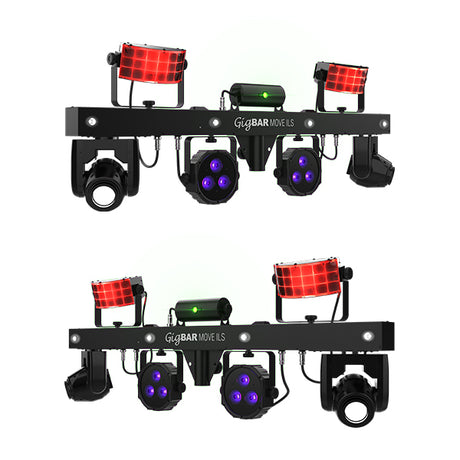 CHAUVET DJ GigBAR Move Lighting System with ILS – 5-in-1 with moving heads UV Laser Wireless Control