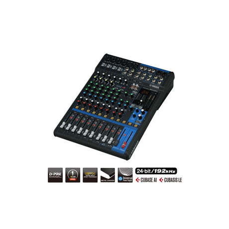 Yamaha MG12XU 12-Input 4-Bus Mixer Bundle with Cables - Includes TRS, XLR, and Stereo Breakout Cable - 5