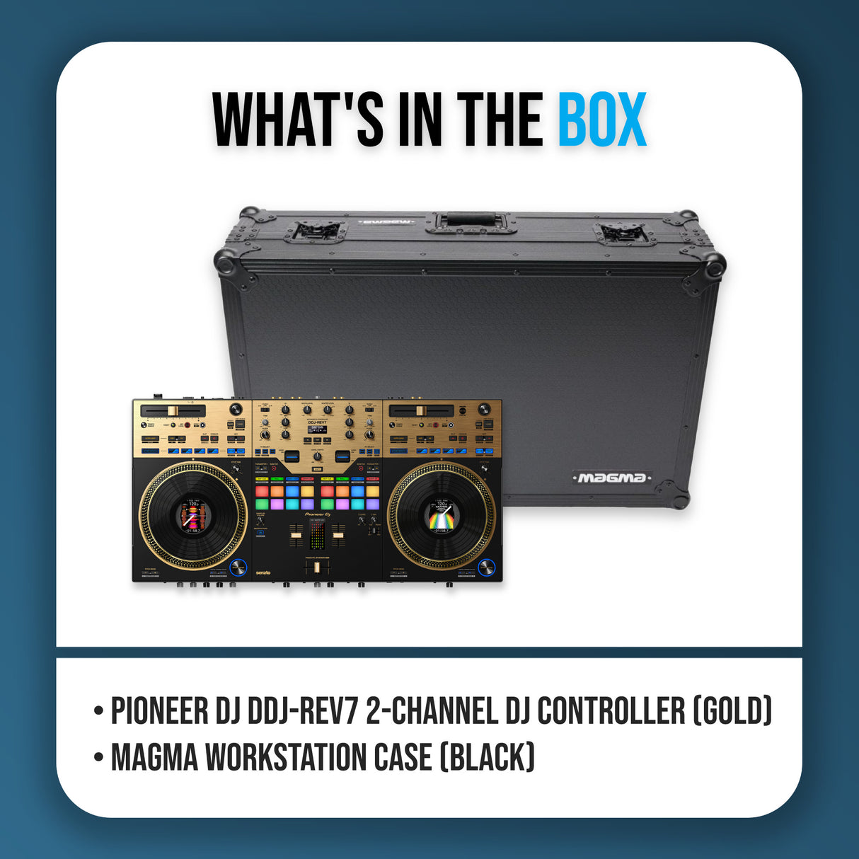 Pioneer DJ DDJ-REV7 Professional DJ Controller (Gold) Bundle with Magma Case
