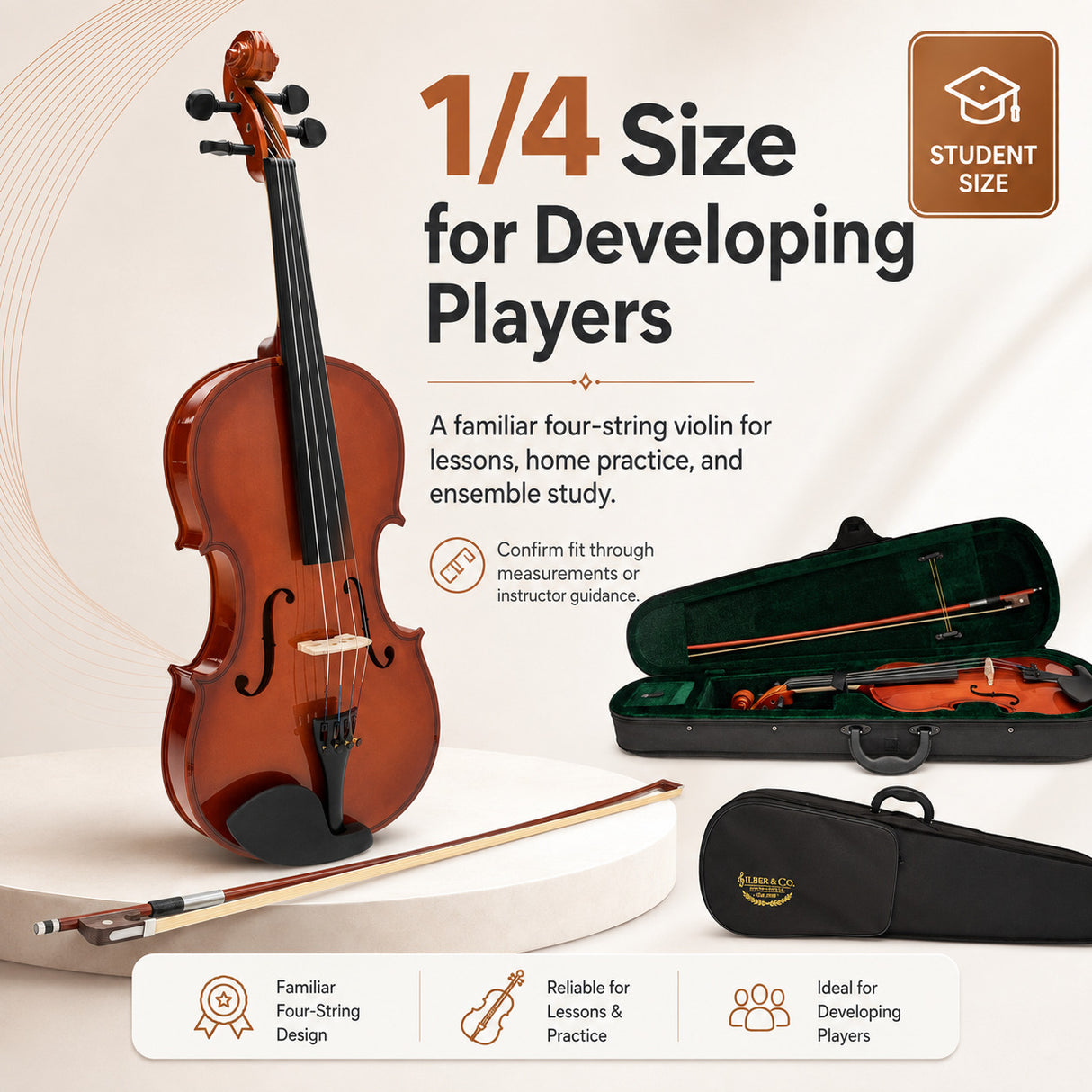Silber & Co. 1/4-Size Violin InfoG 1