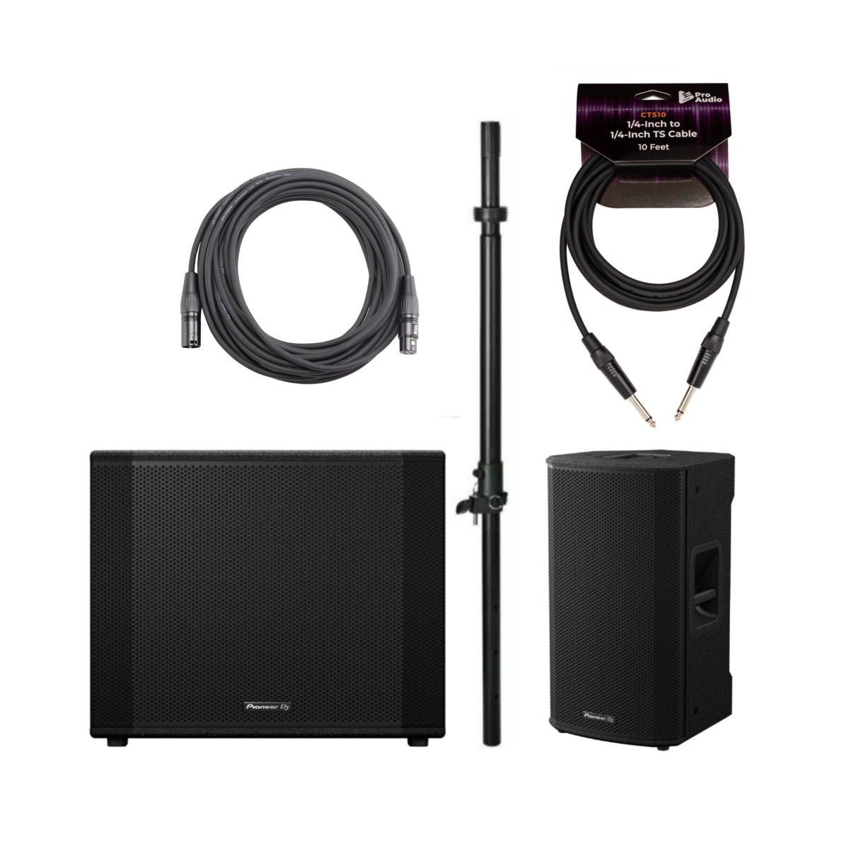 Pioneer DJ XPRS1182S 18 Inch Active Subwoofer Bundle - 1