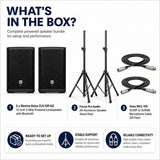 Electro Voice ZLX 12P G2 12 Inch 2 Way Powered 2 Pack Loudspeaker Bundle