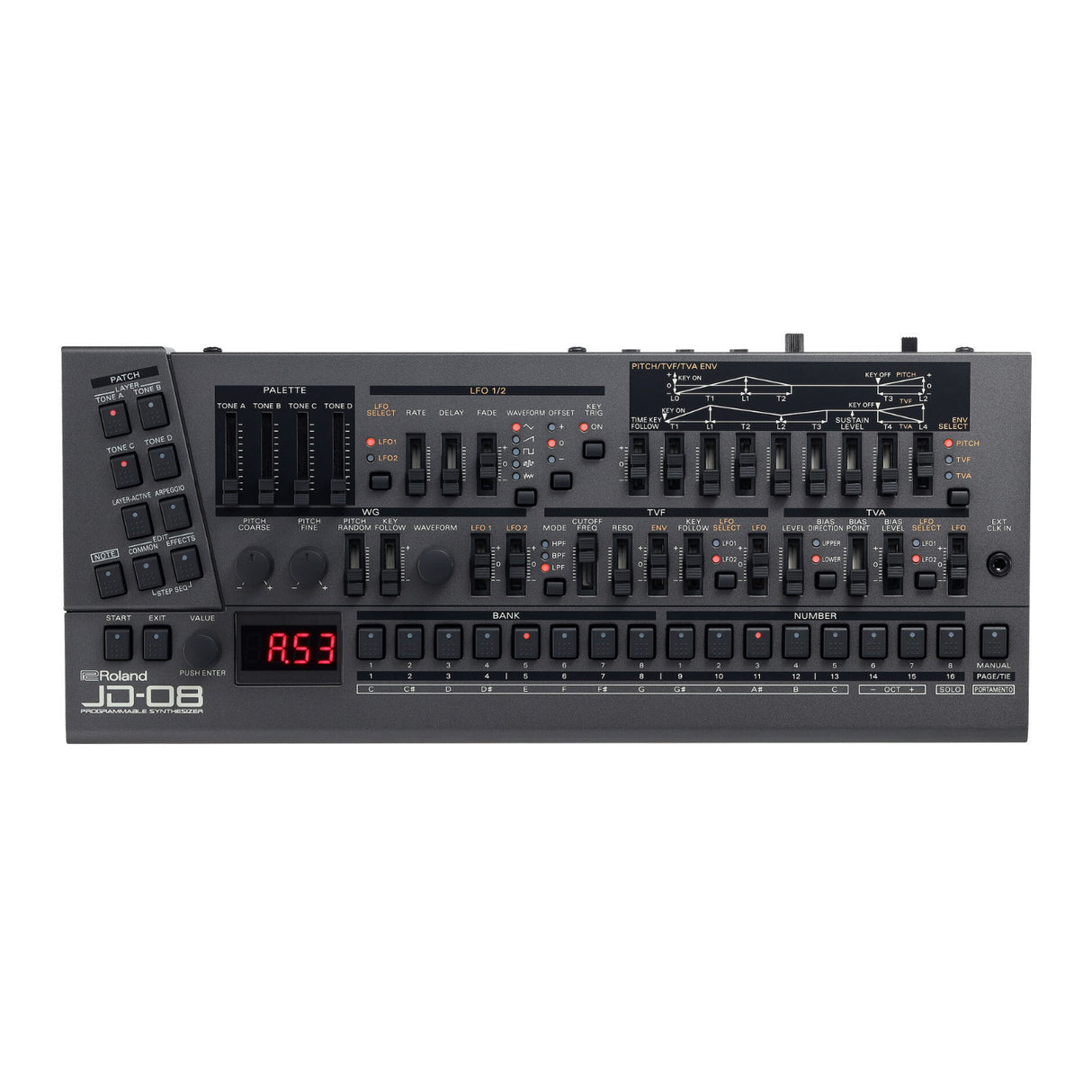 Roland JD-08 Tabletop Sound Module Boutique Synthesizer Bundle with Accessories