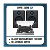 Audio-Technica AT-LP60X Stereo Turntable with PreSonus Eris Monitor Speakers - 9