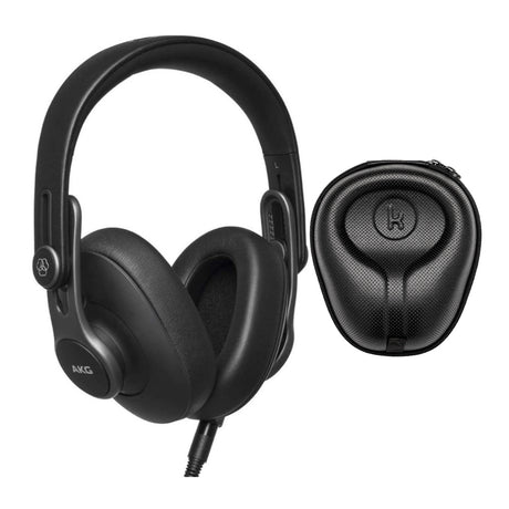 AKG Pro Audio K371 Over-Ear Foldable Studio Headphones Bundle with Headphone Case
