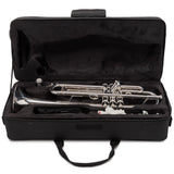 Silber & Co. Bb Trumpet (Silver) with 3 Piston Valves and Carrying Case - 5