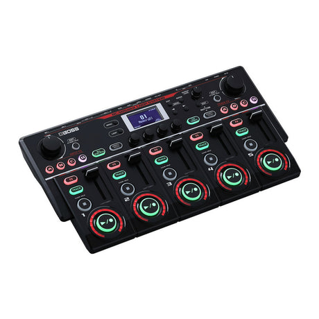 BOSS RC-505MKII Loop Station, Five simultaneous stereo phrase tracks. Input FX and Track FX sections.
