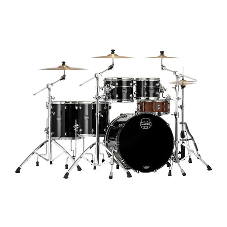 Mapex Saturn Evolution Workhorse Birch/Walnut 5-Piece Drum Shell Pack (Piano Black) - 1