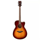 Yamaha FGC-TA-BS TransAcoustic Cutaway 6-String Concert Guitar (Brown Sunburst, Right-Handed)
