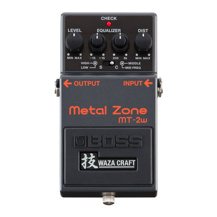 BOSS MT-2W Compact Dual-Stage Gain Circuit Analog Design Standard Mode Waza Metal Zone Pedal BOSS MT-2W Compact Dual-Stage Gain Circuit Analog Design Standard Mode Waza Metal Zone Pedal