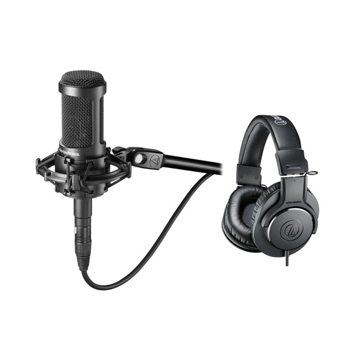 Audio-Technica AT2035PK Vocal Microphone Bundle with Monitor Headphone (2 Items) - 1 Audio-Technica AT2035PK Vocal Microphone Bundle with Monitor Headphone (2 Items) - 1