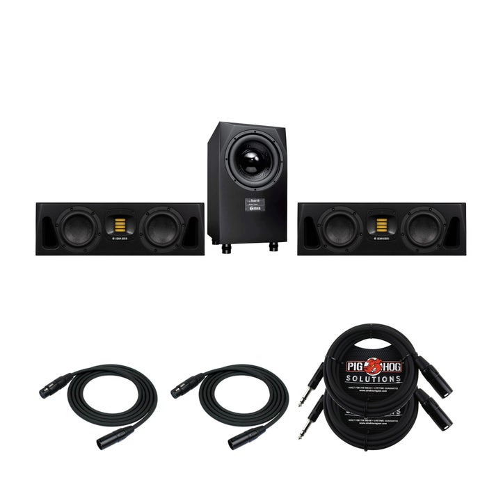 ADAM Audio A44H Two-Way Midfield Studio Monitor (Pair) with ADAM Audio Sub10 Subwoofer and Cables ADAM Audio A44H Two-Way Midfield Studio Monitor (Pair) with ADAM Audio Sub10 Subwoofer and Cables