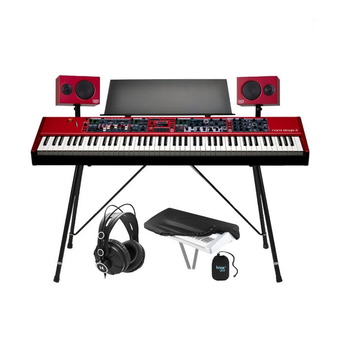 Nord Stage 4 88 88-Key Fully-Weighted Keyboard with Nord Piano Monitor V2 (Pair), Nord Music Stand, and Headphones-aea57573ae63c54c.jpg Nord Stage 4 88 88-Key Fully-Weighted Keyboard with Nord Piano Monitor V2 (Pair), Nord Music Stand, and Headphones-aea57573ae63c54c.jpg