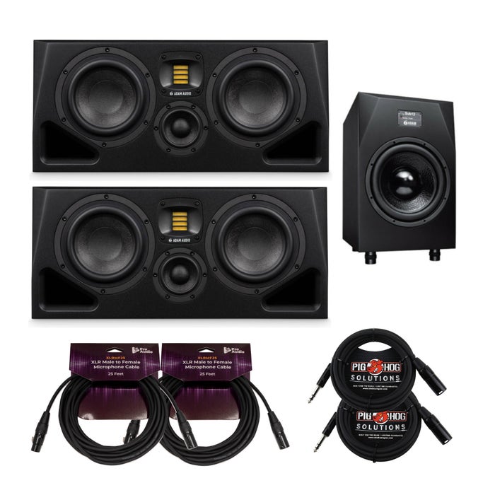 ADAM Audio A77H Three-Way Midfield Studio Monitor (Pair) with Sub12 12" Studio Subwoofer and Cables ADAM Audio A77H Three-Way Midfield Studio Monitor (Pair) with Sub12 12" Studio Subwoofer and Cables