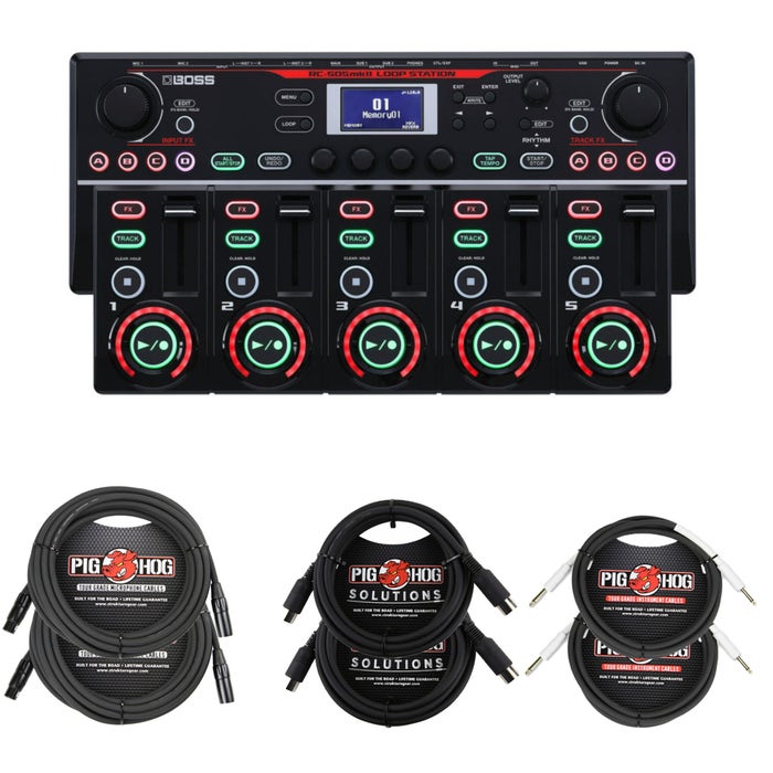 BOSS RC-505MKII 49 Input FX Tabletop Looper with 2x 25ft. XLR Cables, 2x 10ft. 1/4" TS Cables, and 2x 10ft. MIDI Cables BOSS RC-505MKII 49 Input FX Tabletop Looper with 2x 25ft. XLR Cables, 2x 10ft. 1/4" TS Cables, and 2x 10ft. MIDI Cables