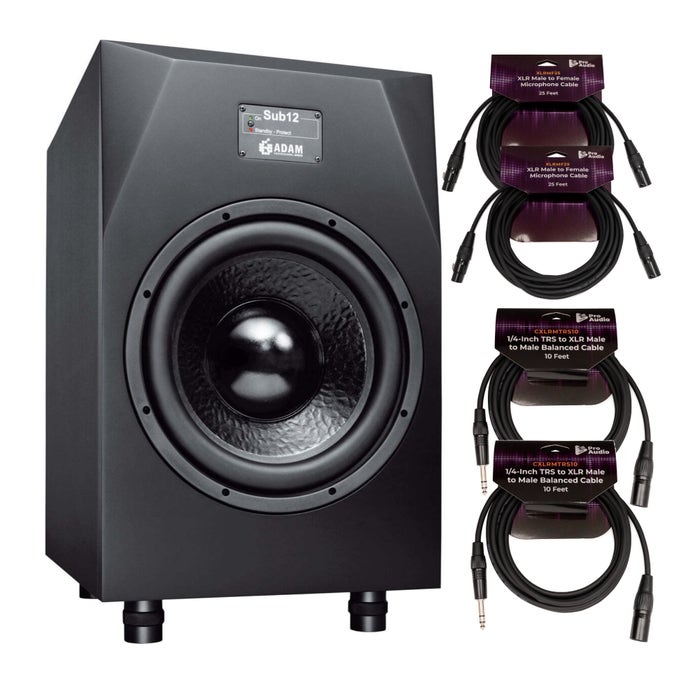 Adam Audio Sub12 12-Inch Powered Studio Subwoofer with PX-TMXM2 Balanced Cable (2-Pack) Bundle Adam Audio Sub12 12-Inch Powered Studio Subwoofer with PX-TMXM2 Balanced Cable (2-Pack) Bundle