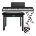 Korg B2 Digital Piano (Black) with Piano Bench, Keyboard Stand and Piano Book