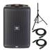 JBL EON ONE Compact PA Speaker Bundle with Knox Gear Tripod Stand and XLR Cables