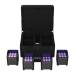 CHAUVET DJ Freedom H9 IP X4 IP54 RGBAW+UV LED Par Kit with Bag, Remote, and Multi-Charger (4-Pack)