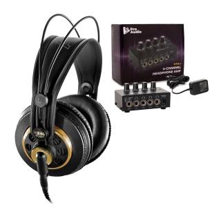 AKG K240 Professional Studio Headphones with Gear Headphone Amplifier