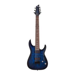 Schecter Omen Elite-7 Electric Guitar See-Thru Blue Burst