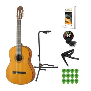 Yamaha CG122MCH 6-String Classical Guitar (Cedar Top) with Accessory Bundle