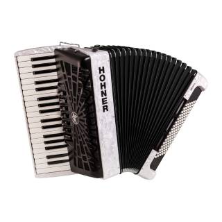 Hohner Bravo III 96 Chromatic Piano Key Accordion (Pearl White)
