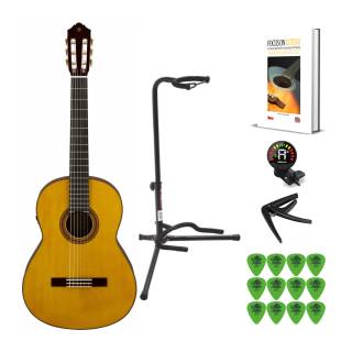 Yamaha CG-TA 6-String TransAcoustic Guitar Natural Gloss w/ Accessory Bundle