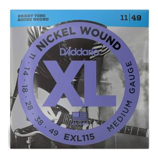 D'Addario EXL115 XL Nickel Wound Electric Guitar Strings - .011-.049 Medium