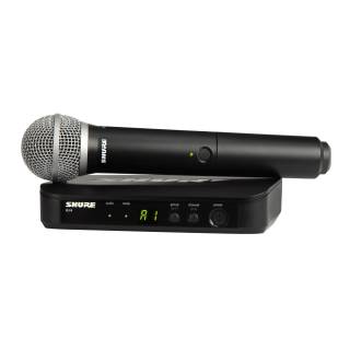 Shure BLX24/PG58 Wireless Vocal System with H9 Frequency Band, Swivel Adapter, and Thread Adapter