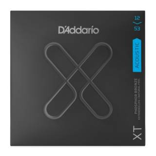 D'Addario XT 12-53 6-String Light NY Steel Core, Phosphor Bronze Coated Acoustic Guitar Strings