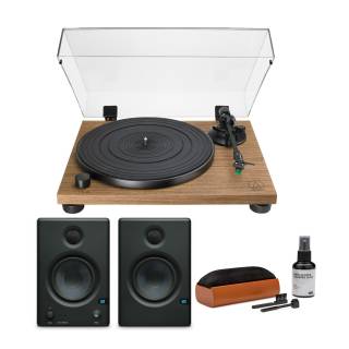 Audio-Technica AT-LPW40WN Fully Manual Belt-Drive Turntable Bundle