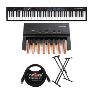 Studiologic Numa Compact 2x 88-Key Semi-Weighted Keyboard with MIDI Controller Pedal Board Bundle