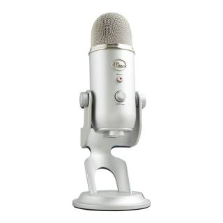 Blue Microphones Yeti Silver USB Mic for Recording, Streaming & Gaming on PC and Mac with Blue VO!CE Effects