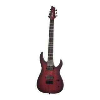 Schecter Sunset-7 Extreme 7-String Nyatoh Body Electric Guitar (Right-Handed, Scarlet Burst)