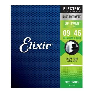Elixir Custom Light NPS Electric Guitar Strings with Optiweb (9-46)