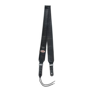 EVH Accessories Premium 42-Inch Adjustable Leather Hook-And-Loop Fasteners Guitar Strap (Black)
