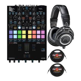 Reloop Elite High Performance DVS Mixer for Serato with Studio Headphones and 10-Feet Cable (2-Pack)