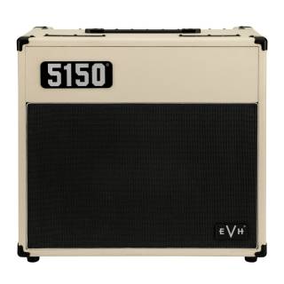 EVH 5150 Iconic Series 15W 1 x 10 Combo 2-Channel Electric Guitar Amp with 6L6 Power Tube (Ivory)