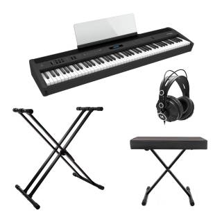 Roland FP-60X-BK 88-Key Digital Piano (Black) with Stand, Bench, and Closed-Back Studio Headphones-7fdae07979c9c8a3.jpg