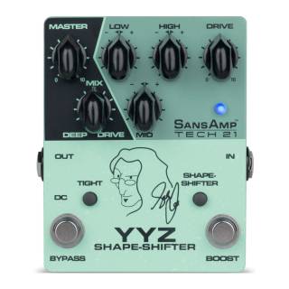 Tech 21 YYZ Geddy Lee Shape-Shifter Signature SansAmp Pedal with 12dB Boost Stomp Switch