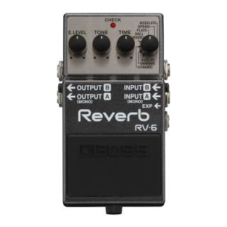 BOSS RV-6 Compact Eight Reverb Effects Versatile I/O 100 Percent Wet Sound Digital Reverb Pedal